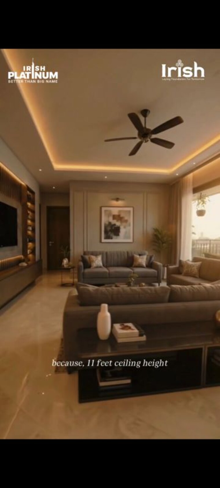 Living Room, irish-platinum 3 Bedroom 1390 Sq.Ft. Apartment In Sector 10 Greater Noida Greater Noida 10527066