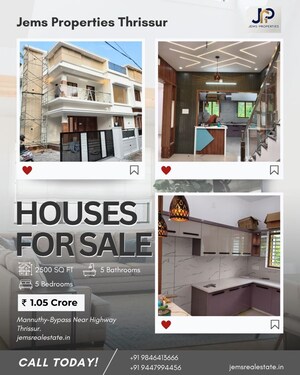 5 BHK Independent House – Exterior View View at Mannuthy - for Sale