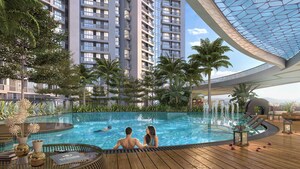 Swimming Pool in 3 BHK Apartment at Dhamji Shamji Mahavir Spring Tulip Phase 1, Pokhran Road No Two – for Sale