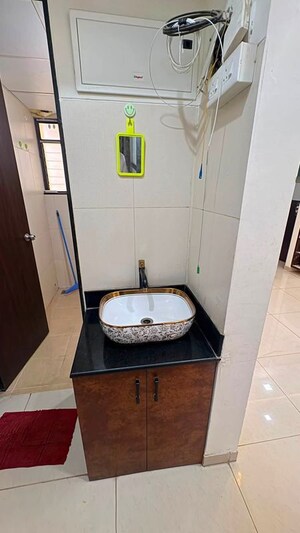 Bathroom in 2 BHK Apartment at Shapoorji Pallonji Joyville Hinjewadi, Hinjewadi – for Rent