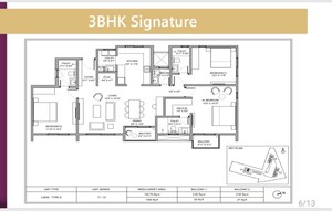 Floor Plan in 3 BHK Apartment at Birla Ojasvi, Raja Rajeshwari Nagar – for Sale