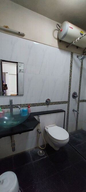 Bathroom in 3 BHK Apartment at Soham Eternity, Aundh – for Rent