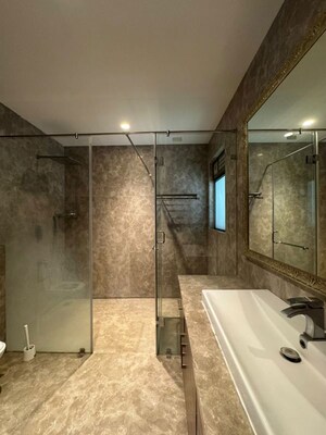 Bathroom in 4 BHK Apartment at Crown Aura, Hebbal – for Rent