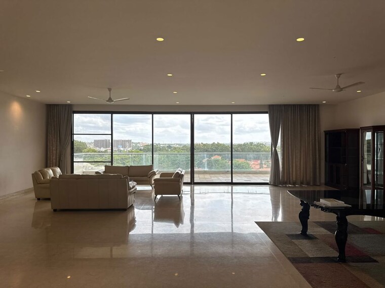 Living Room, crown-aura 4 Bedroom 7050 Sq.Ft. Apartment In Hebbal Bangalore 10527666