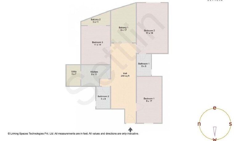Floor Plan, nitesh-central-park 3 Bedroom 1558 Sq.Ft. Apartment In Bellary Road Bangalore 10527955