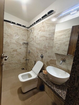 Bathroom in 2 BHK Apartment at Adani Ten BKC, Bandra East – for Rent
