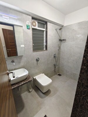 Bathroom in 2 BHK Apartment at Adani Ten BKC, Bandra East – for Rent