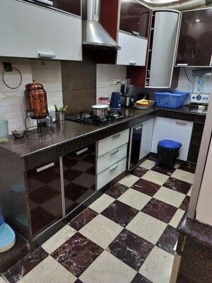 Kitchen in 3 BHK Apartment at Sector 6 Dwarka – for Rent