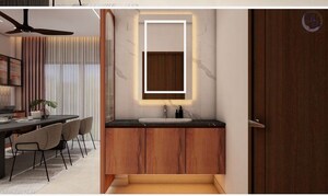 Bathroom in 3 BHK Apartment at Rajapushpa Imperia, Tellapur – for Rent