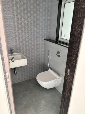 Bathroom in 2 BHK Apartment at Ashar Axis, Majiwada – for Rent