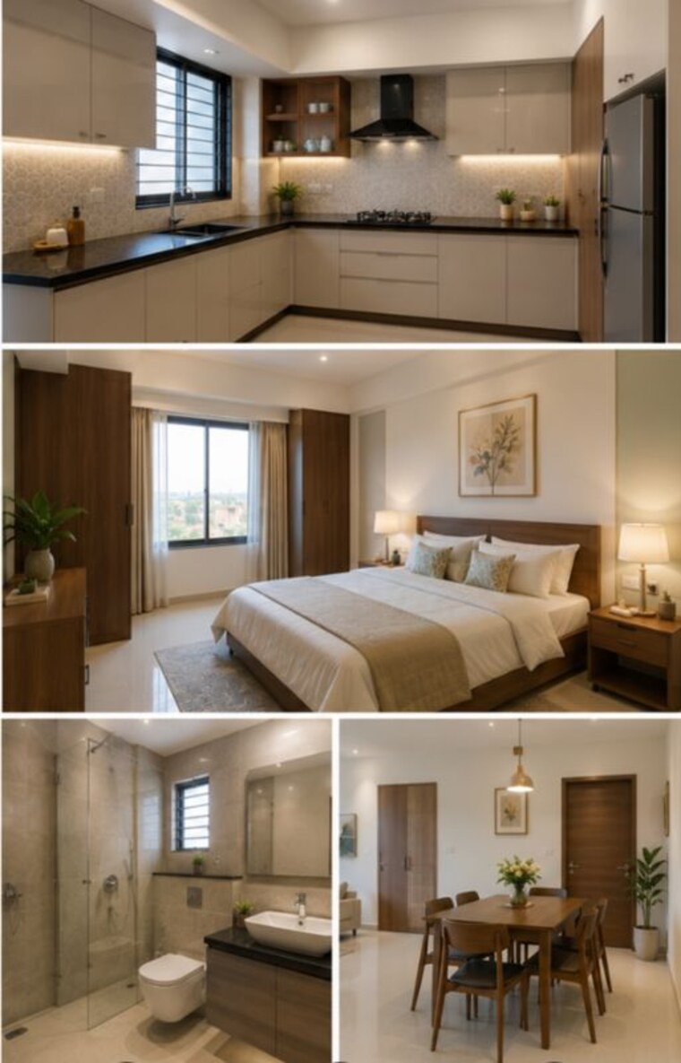 Kitchen, uppal 2 Bedroom 1025 Sq.Ft. Apartment In Uppal Hyderabad 10529738