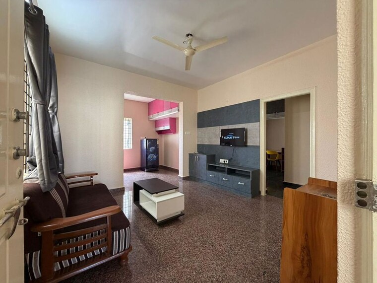 Living Room, keerthana-residency 1 Bedroom 600 Sq.Ft. Apartment In Kadubeesanahalli Bangalore 10530396