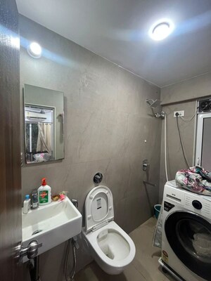Bathroom in 1 BHK Apartment at Vakratund Tower, Naupada – for Rent