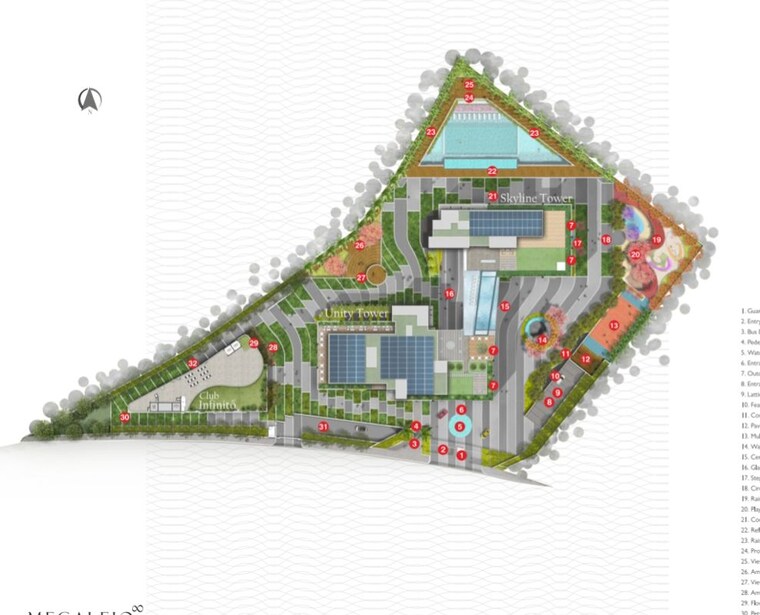 Master Plan, navanaami-megaleio 4 Bedroom 8888 Sq.Ft. Apartment In Peeranchuruvu Hyderabad 10530889