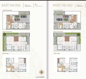 Floor Plan in 4 BHK Villa at Golkonda – for Sale