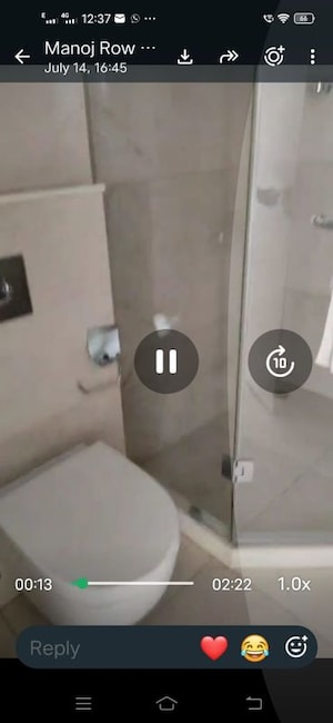 Bathroom in 4 BHK Apartment at Kasturi Epitome, Wakad – for Sale