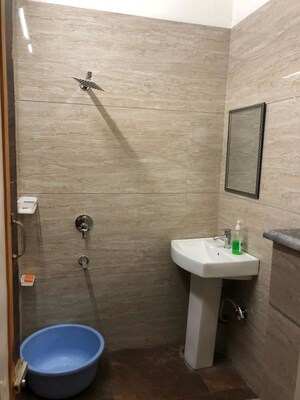 Bathroom in 2 BHK Apartment at Jaipurias Sunrise Greens Zirakpur, Vip Road – for Rent