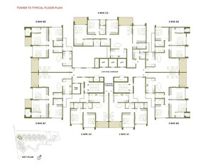 Floor Plan in 4 BHK Apartment at Embassy Greenshore, Devanahalli – for Sale