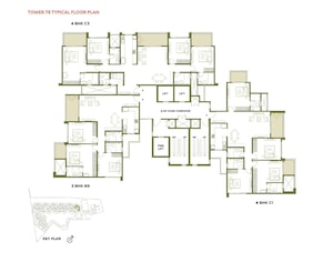 Floor Plan in 3 BHK Penthouse at Embassy Greenshore, Devanahalli – for Sale