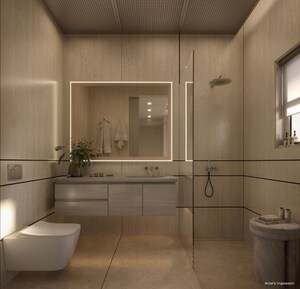 Bathroom in 3 BHK Apartment at Sobha Inizio, Parel – for Sale
