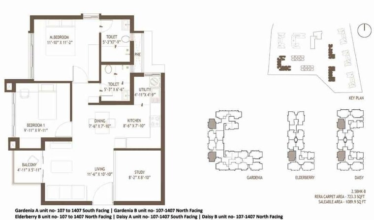 Floor Plan, embassy-edge 2.5 Bedroom 1089 Sq.Ft. Apartment In Devanahalli Bangalore 10531410
