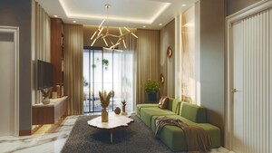 Living Room in 2.5 BHK Apartment at Embassy Edge, Devanahalli – for Sale