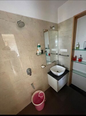 Bathroom in 2 BHK Apartment at Chirag Bhagat Grandeur, Malad West – for Rent