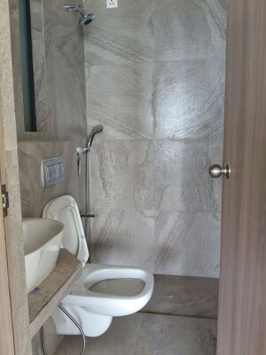 Bathroom in 2 BHK Apartment at Prescon Midtown Bay, Mahim West – for Rent