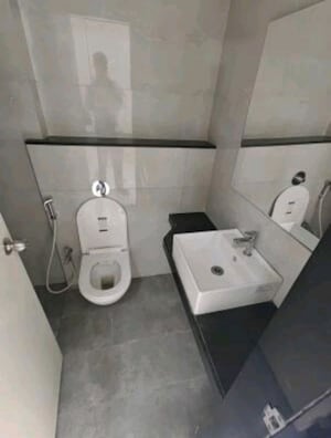 Bathroom in 2 BHK Apartment at Ashar Metro Towers, Vartak Nagar – for Rent