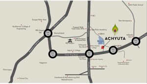 4 BHK Villa – Map Location View at SV Achyuta, Raviryal - for Sale