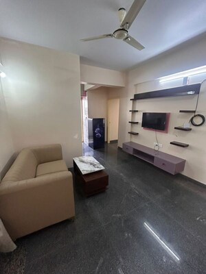 Living Room in 1 BHK Apartment at Krishna Residency Kadubeesanahalli, Kadubeesanahalli – for Rent
