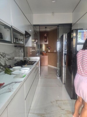 Kitchen in 3 BHK Apartment at Transcon Triumph Tower, Andheri West – for Rent