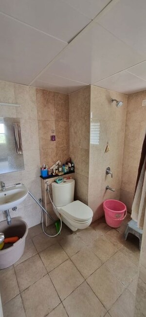 Bathroom in 3.5 BHK Apartment at Mantri Webcity, Hennur – for Rent