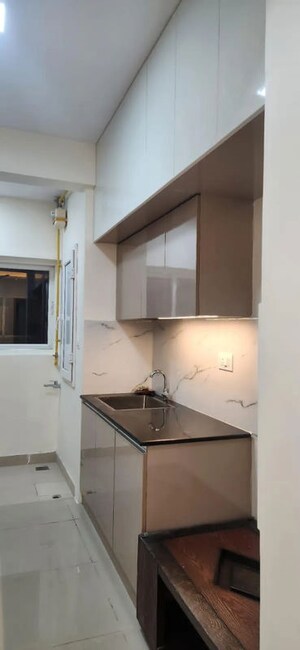 Kitchen in 2.5 BHK Apartment at Mantri Webcity, Hennur – for Rent