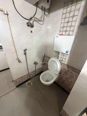 Bathroom in 1 BHK Apartment at Highland Residency CHSL, Balkum Pada – for Rent