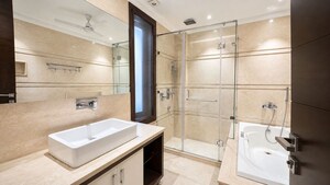 Bathroom in 4 BHK Builder Floor at Hauz Khas Enclave – for Rent