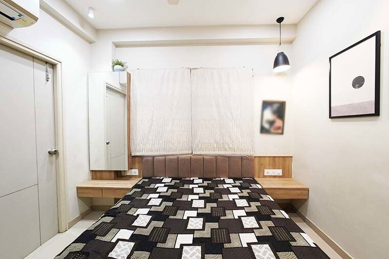 Bedroom, new ranip 2 Bedroom 130 Sq.Yd. Apartment In New Ranip Ahmedabad 10536200