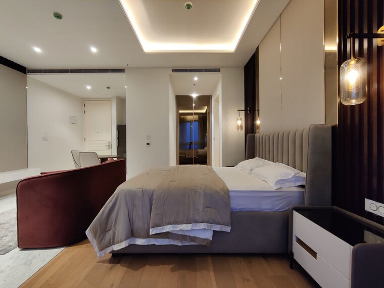 Bedroom, bhartiya-leela-residences Studio 855 Sq.Ft. Apartment In Thanisandra Main Road Bangalore 10536868