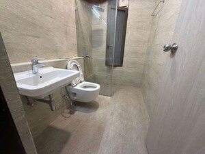 Bathroom in 3 BHK Apartment at Adani Ten BKC, Bandra East – for Rent