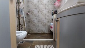 Bathroom in 3 BHK Apartment at Hari Preet Apartment, Santacruz West – for Sale