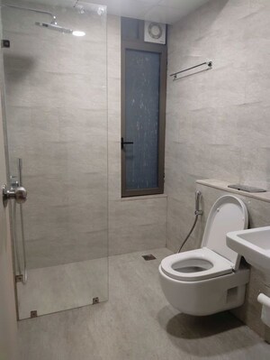 Bathroom in 4 BHK Apartment at Adani Ten BKC, Bandra East – for Rent