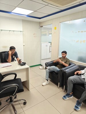 Team Area in  Office Space at Savvy Shapath V, Prahlad Nagar – for Rent