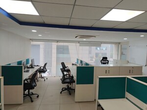 Team Area in  Office Space at Savvy Shapath V, Prahlad Nagar – for Rent