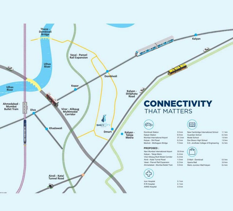 Map Location, venus-skky-city 1 Bedroom 436 Sq.Ft. Apartment In Dombivli East Thane 10537791