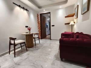 Living Room in 1 BHK Apartment at Palm Residency Chhatarpur, Chattarpur – for Rent
