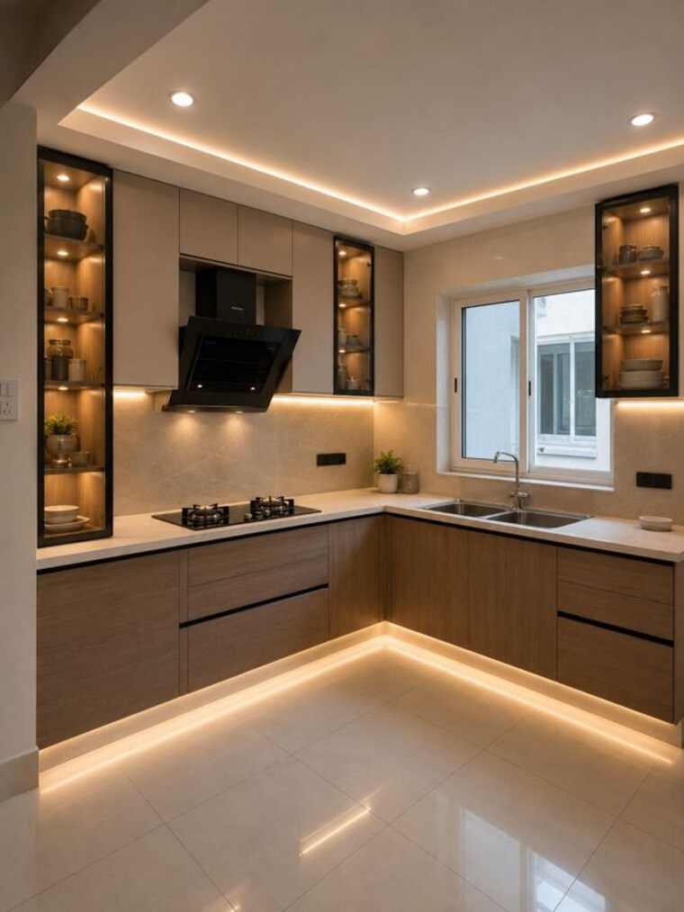 Kitchen, dlf-gardencity-enclave 3.5 Bedroom 1615 Sq.Ft. Builder Floor In Sector 93 Gurgaon 10537820