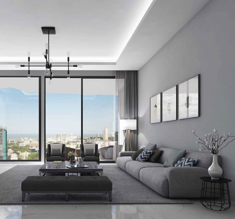 Living Room, suraj-palette 2 Bedroom 905 Sq.Ft. Apartment In Dadar West Mumbai 10537835