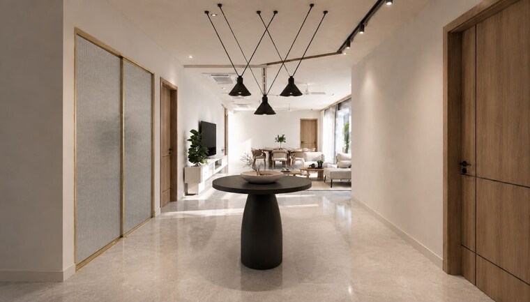 Living Room, frontline-seven 4 Bedroom 6333 Sq.Ft. Apartment In Kokapet Hyderabad 10537887