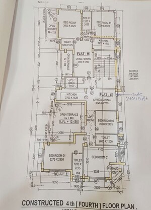 Floor Plan in 3 BHK Builder Floor at Alipore – for Sale