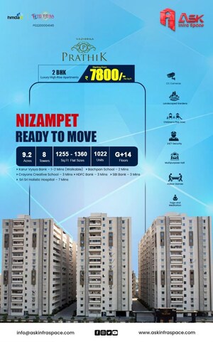 2 BHK Apartment For Sale in Vazhraa Prathik, Nizampet